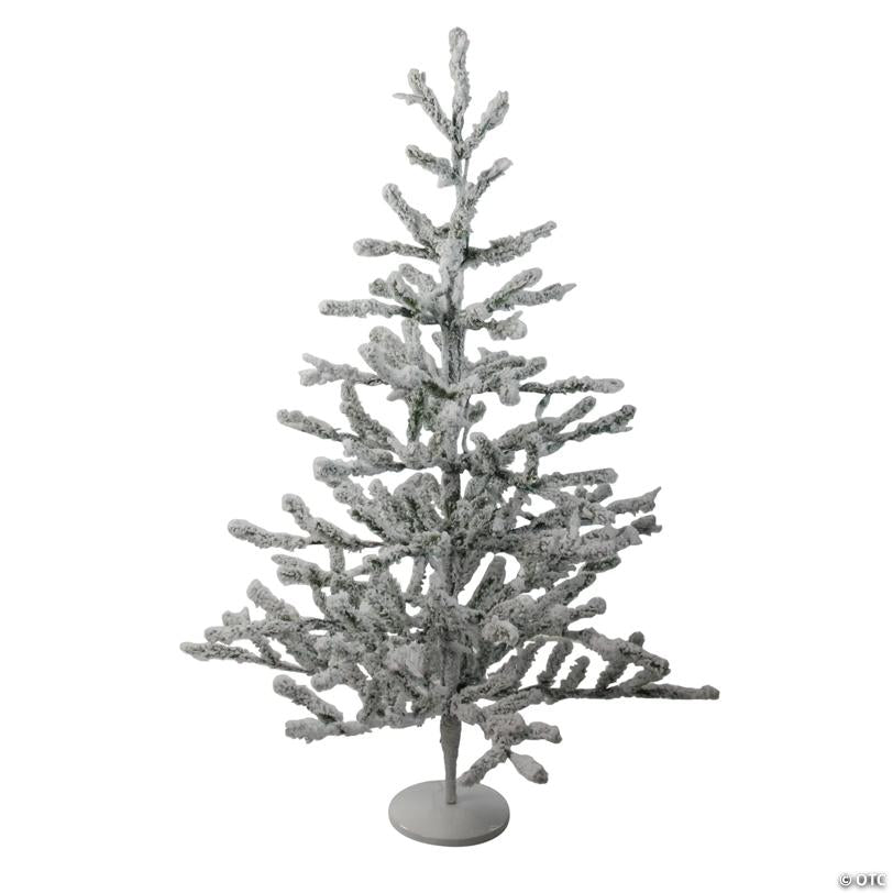 36" Green Flocked Alpine Coral Artificial Christmas Tree - Unlit