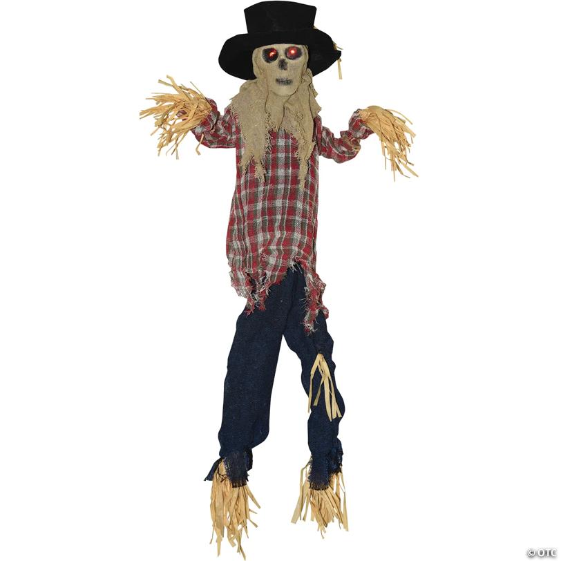 36" Hanging Animated Kicking Scarecrow Decoration