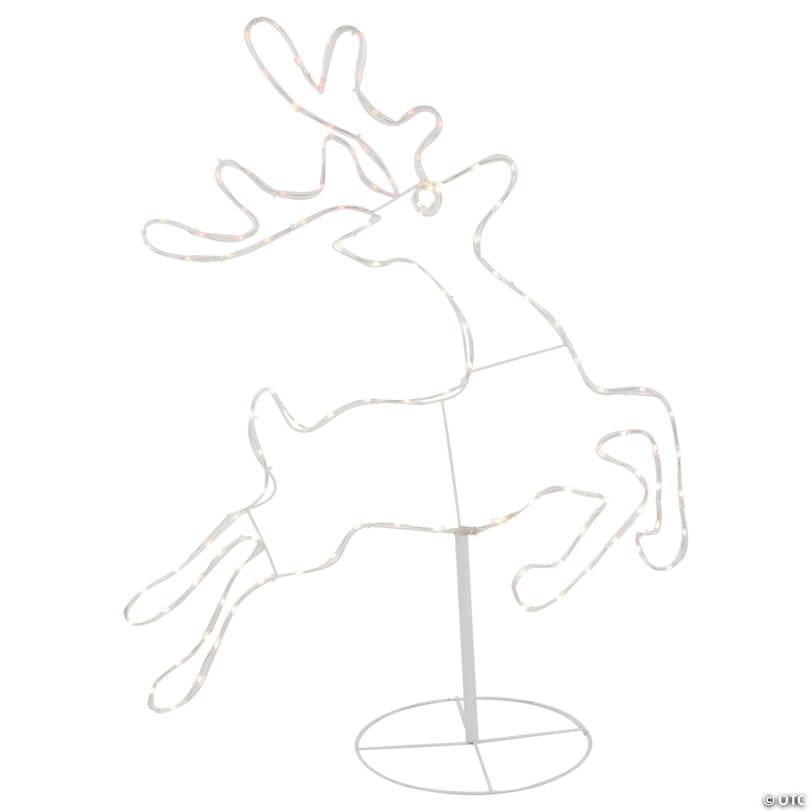 36" Lighted Running Reindeer Silhouette Outdoor Christmas Decor