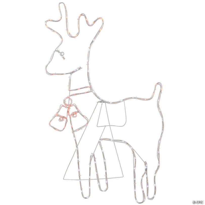 36" Lighted Standing Reindeer Silhouette Outdoor Christmas Decor