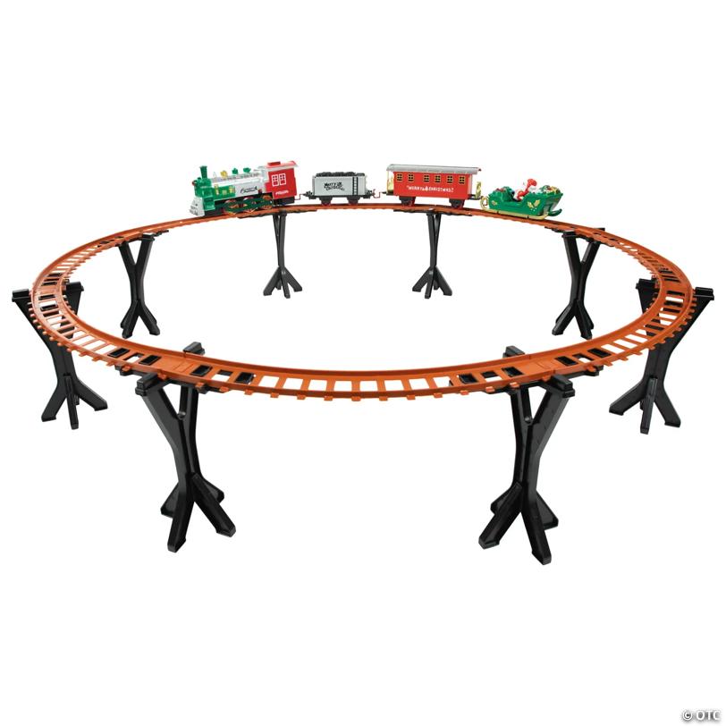 36 Pc Battery Operated Lighted and Animated Train Set with Raised Track and Sound