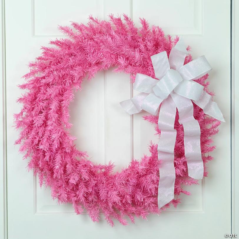36" Pink Spruce Artificial Christmas Wreath  Unlit