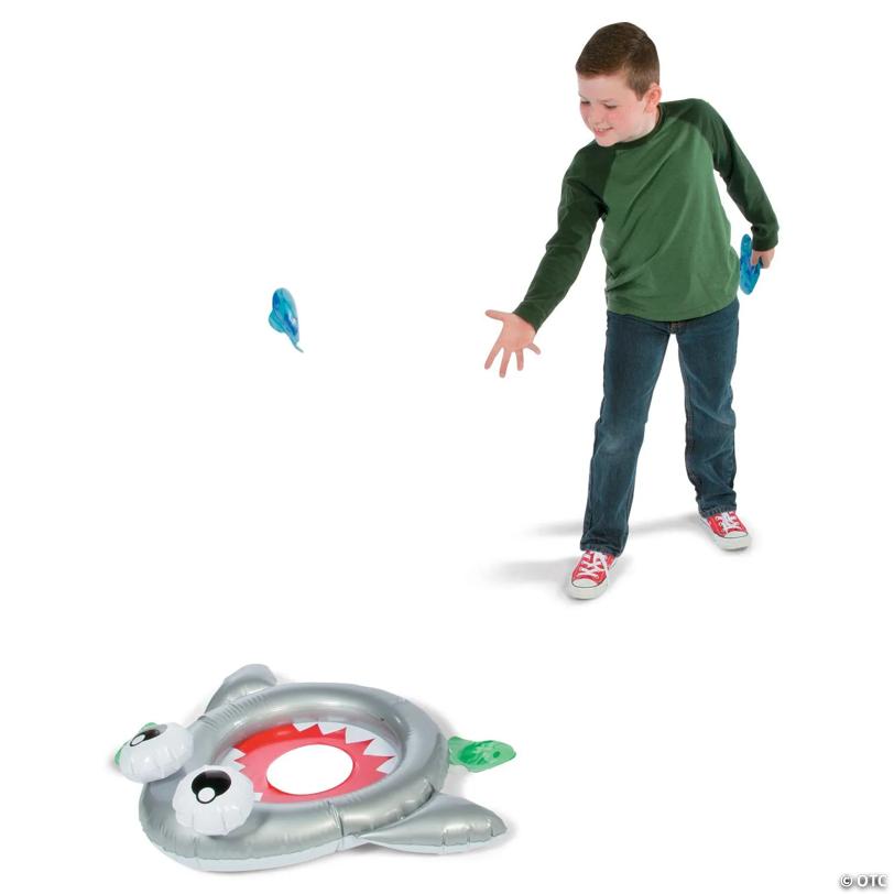 37" x 26" Inflatable Shark Bean Bag Toss Game Set - 5 Pc.
