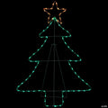 38.5" Lighted Christmas Tree Silhouette Outdoor Christmas Decor