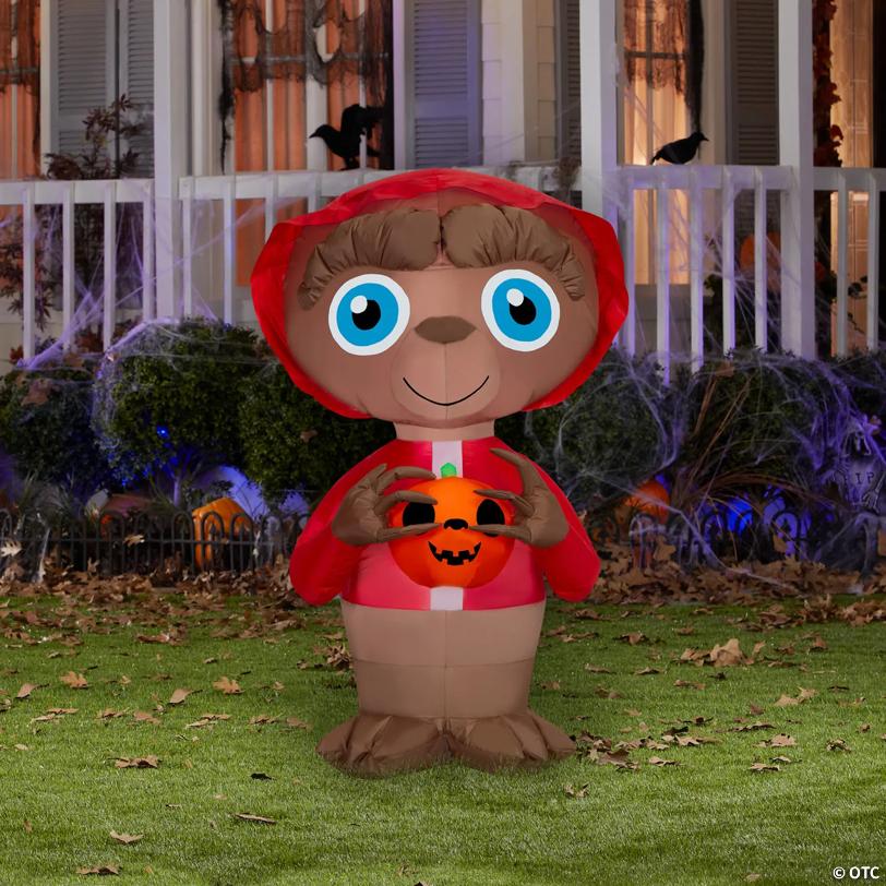 38" Airblown® Inflatable E.T. The Extra-Terrestrial™ E.T. with Jack-O'-Lantern Halloween Outdoor Decoration