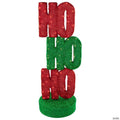 39" Lighted Red and Green 'Ho Ho Ho' Outdoor Christmas Sign Decoration