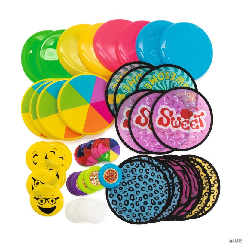 3 1/2" – 9 1/2" Bulk 50 Pc. Flying Disc Assortment