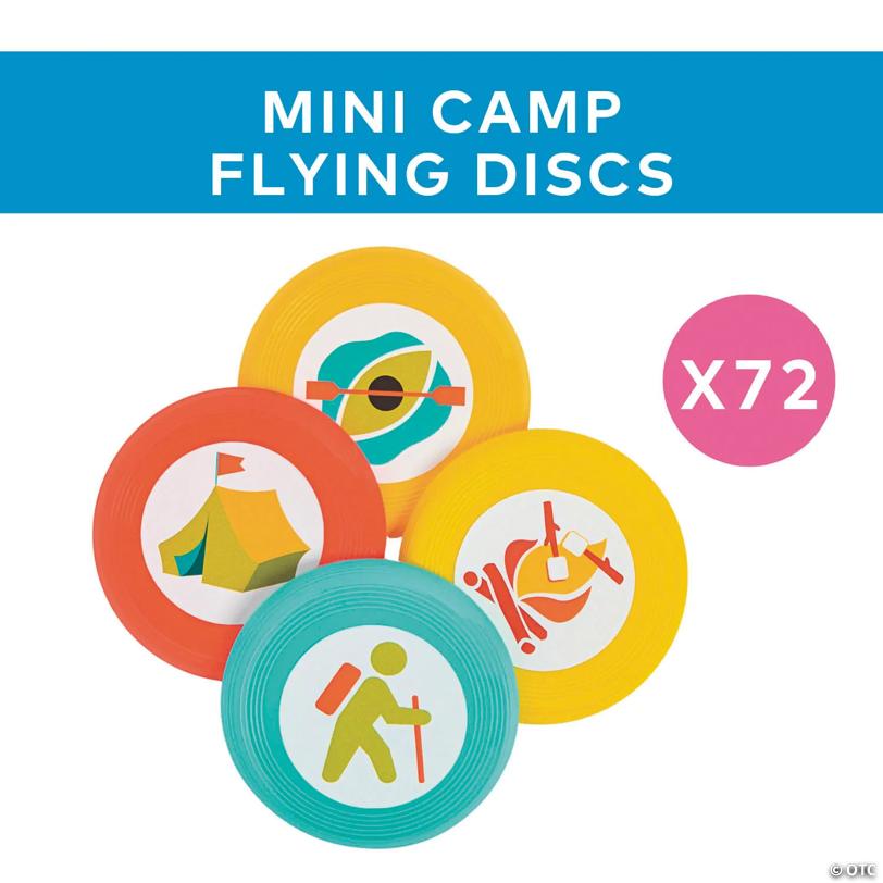 3 1/2" Bulk 72 Pc. Mini Camp-Themed Plastic Flying Discs