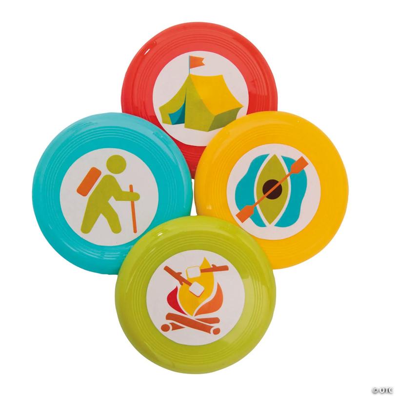 3 1/2" Bulk 72 Pc. Mini Camp-Themed Plastic Flying Discs