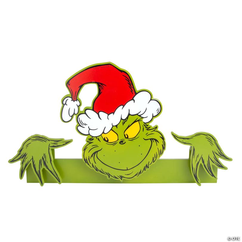 3 Ft. x 20 1/2" Dr. Seuss™ The Grinch Christmas Fence Peeker Decoration