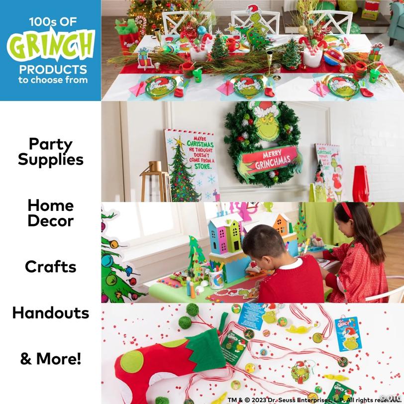 3 Ft. x 20 1/2" Dr. Seuss™ The Grinch Christmas Fence Peeker Decoration
