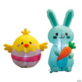 3 ft. Easter Whimsy Light-Up Inflatable Bunny & Chick Airblown Yard Decorating Kit - 2 Pc.
