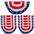 3 ft. x 1 1/2 ft. Bulk 10 Pc. Traditional Patriotic Lightweight Polyester Buntings
