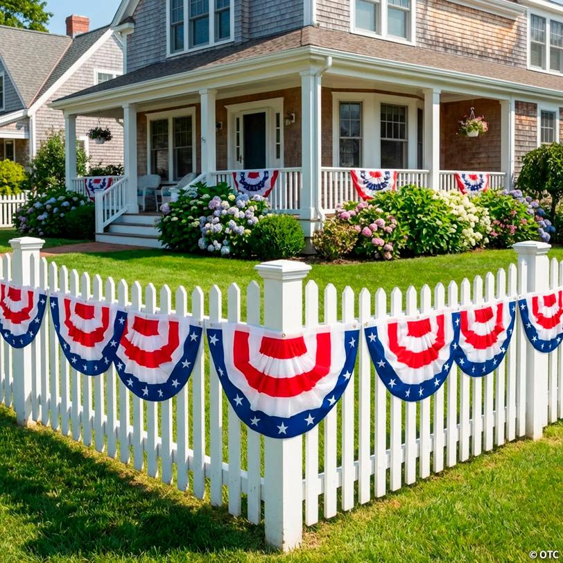 3 ft. x 1 1/2 ft. Bulk 10 Pc. Traditional Patriotic Lightweight Polyester Buntings