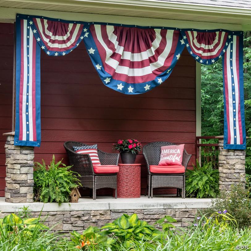 3 ft. x 1 1/2 ft. Patriotic Vintage Americana Stars & Stripes Polyester Bunting