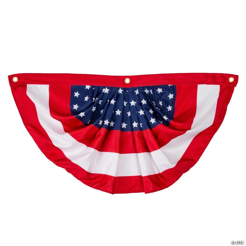 3 ft. x 1 1/2 ft. Traditional Patriotic Polyester Bunting