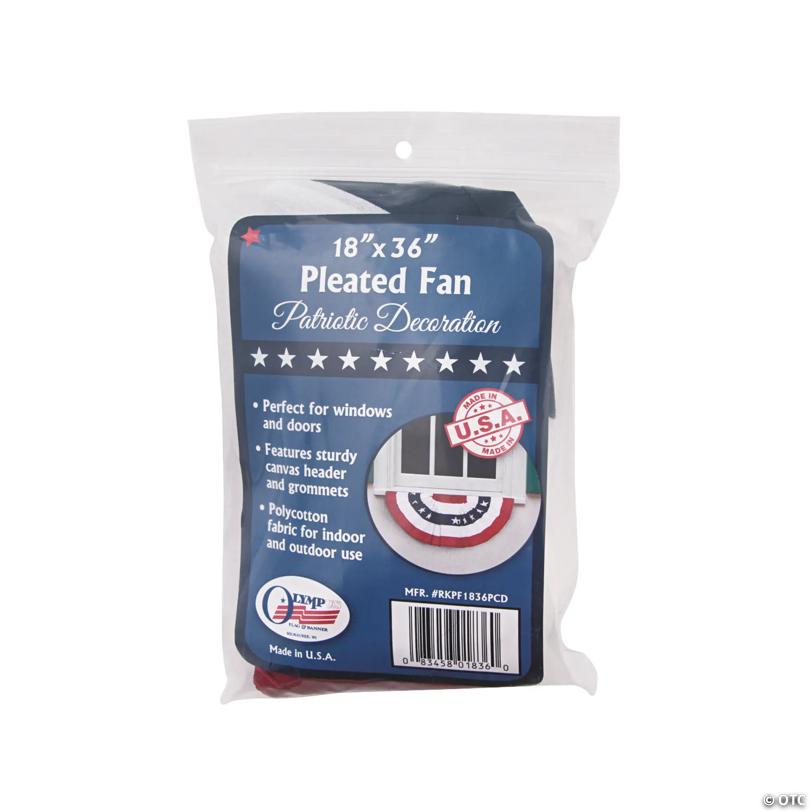 3' x 18" Small Pleated Patriotic Cloth Bunting
