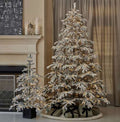 4' Potted Jackson Flocked Pine with 150 Warm White LED Lights