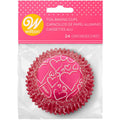 Wilton Pink Hearts Valentine's Day Foil Cupcake Liners, 24-Count