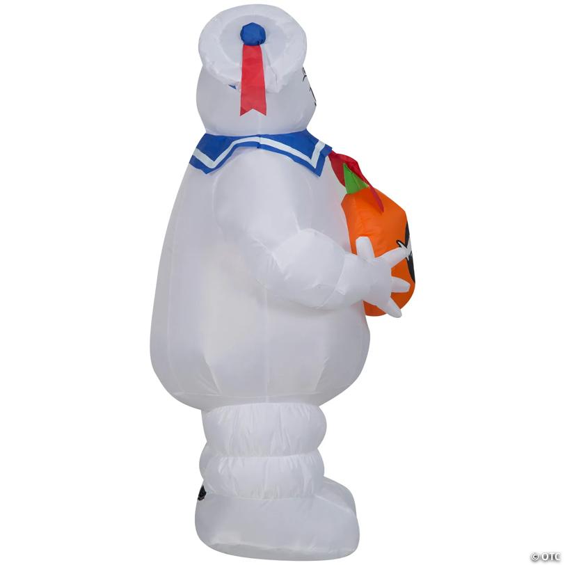 42" Airblown® Blowup Inflatable Ghostbusters Stay Puft Marshmallow Man with Jack-O-Lantern Halloween Outdoor Yard Decoration