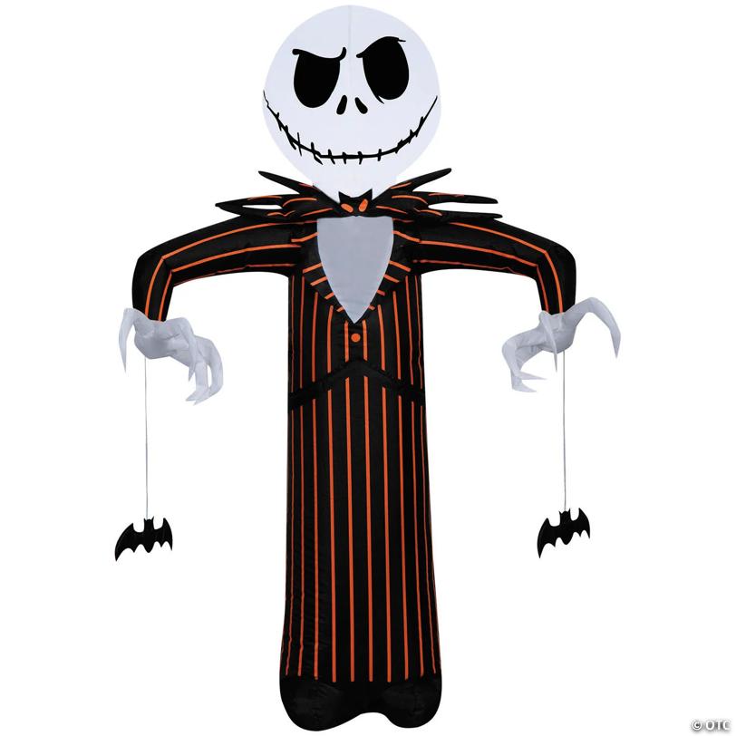 42" Airblown® Inflatable Light-Up The Nightmare Before Christmas™ Jack Skellington with Orange Pinstripe Outdoor Decoration