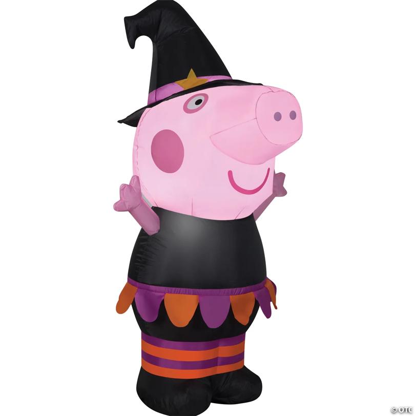 42" Airblown® Inflatable Peppa Pig Witch Halloween Outdoor Yard Decoration