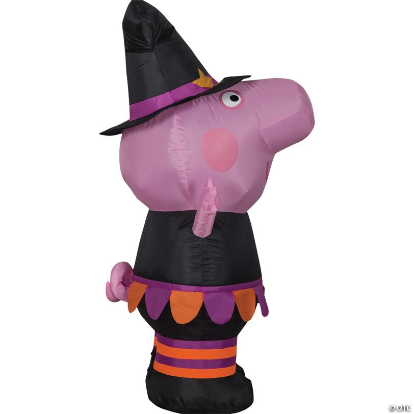 42" Airblown® Inflatable Peppa Pig Witch Halloween Outdoor Yard Decoration