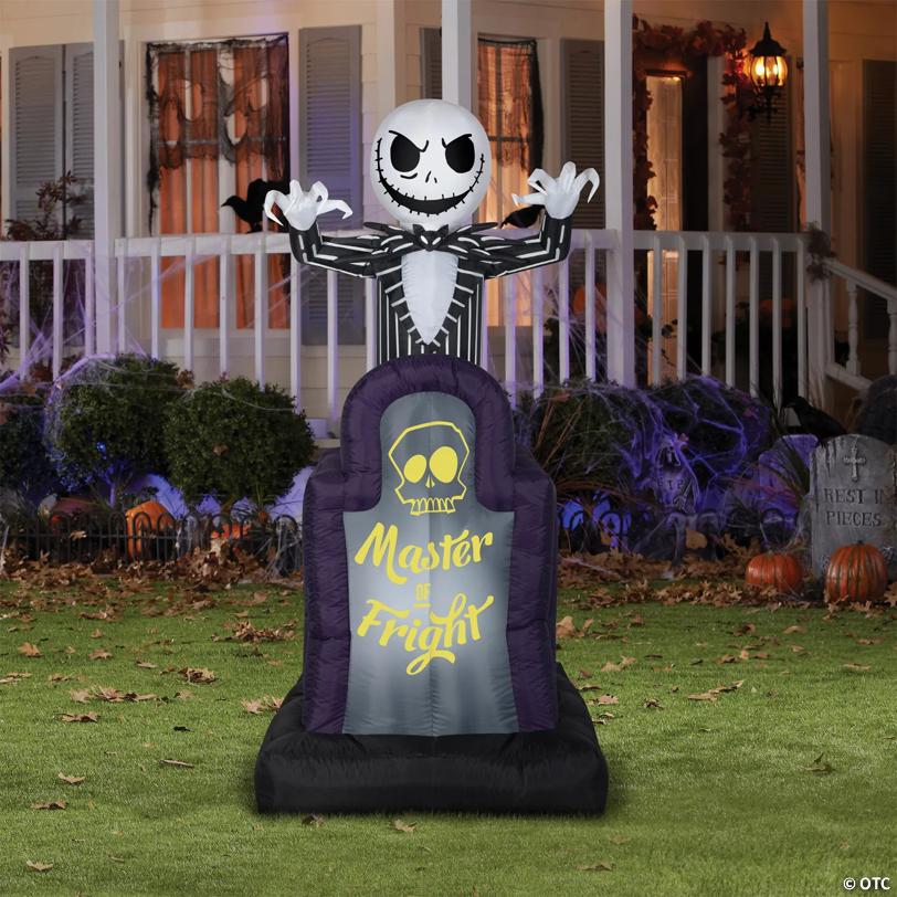 42" Blow Up Inflatable Nightmare Before Christmas Master of Fright Jack Skellington Halloween Outdoor Yard Decoration