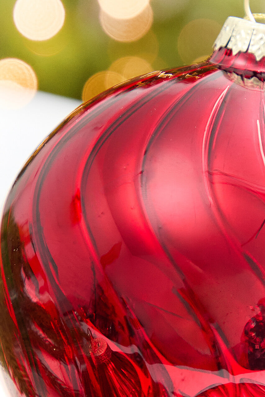 4" - 6" Red Blown Glass Ornament