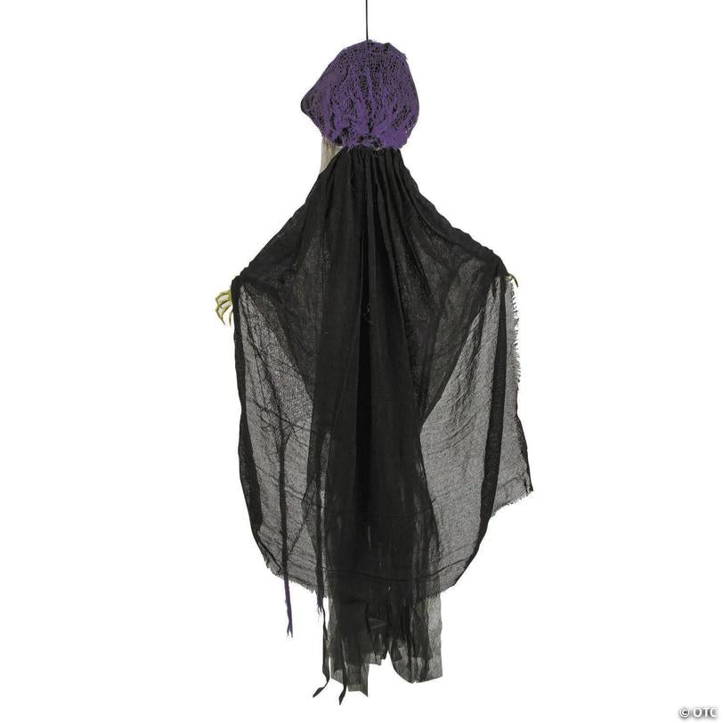 43 1/4" Hanging White-Haired Witch Halloween Decoration
