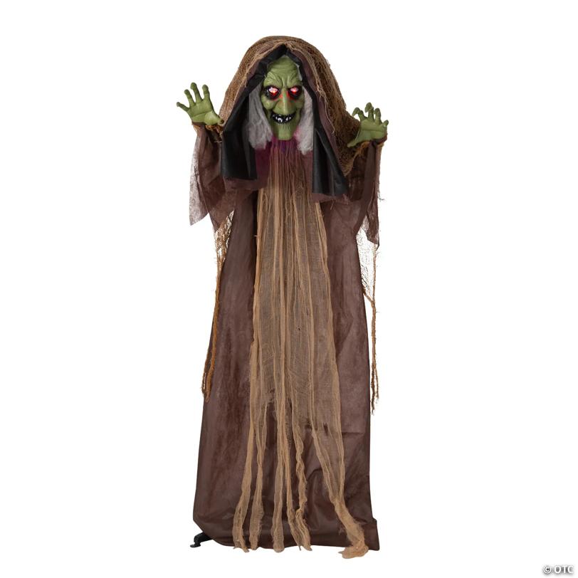 43 1/4" x 4 Ft. 9" Light-Up Hunchback Witch Standing Halloween Decoration