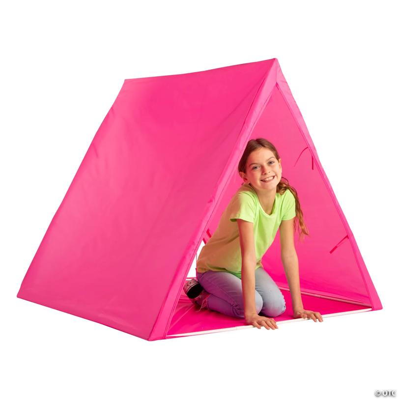 45" x 40" Pink Plastic Sleepover Tent with Frame
