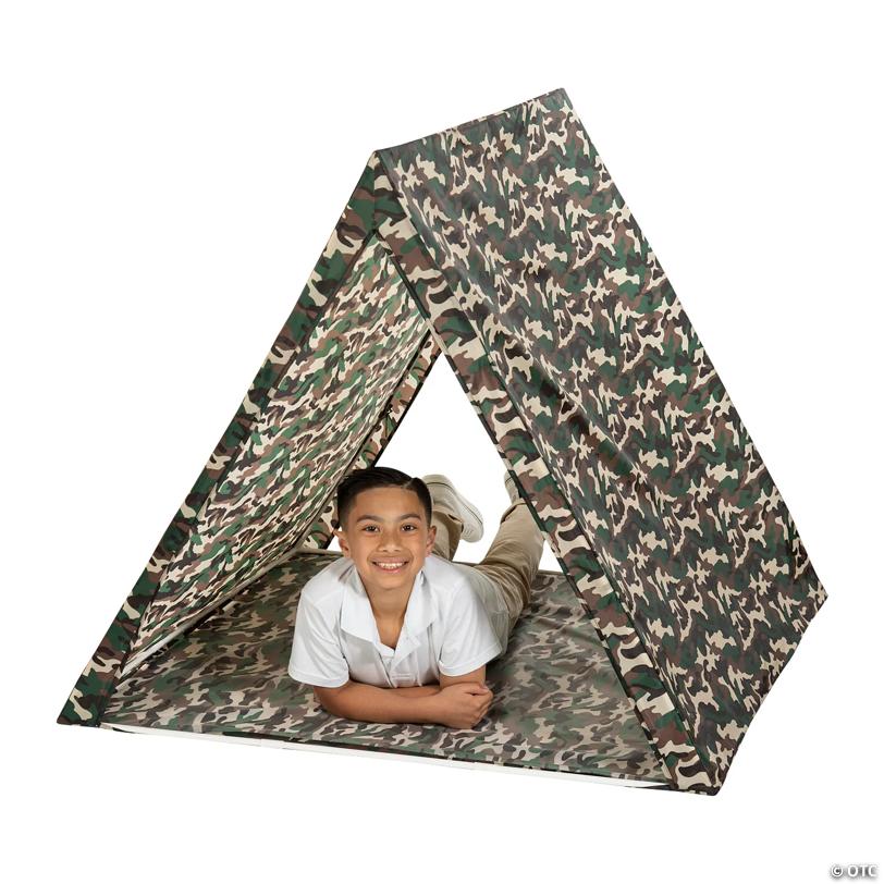 45" x 40" Camouflage Plastic Sleepover Tent with Frame