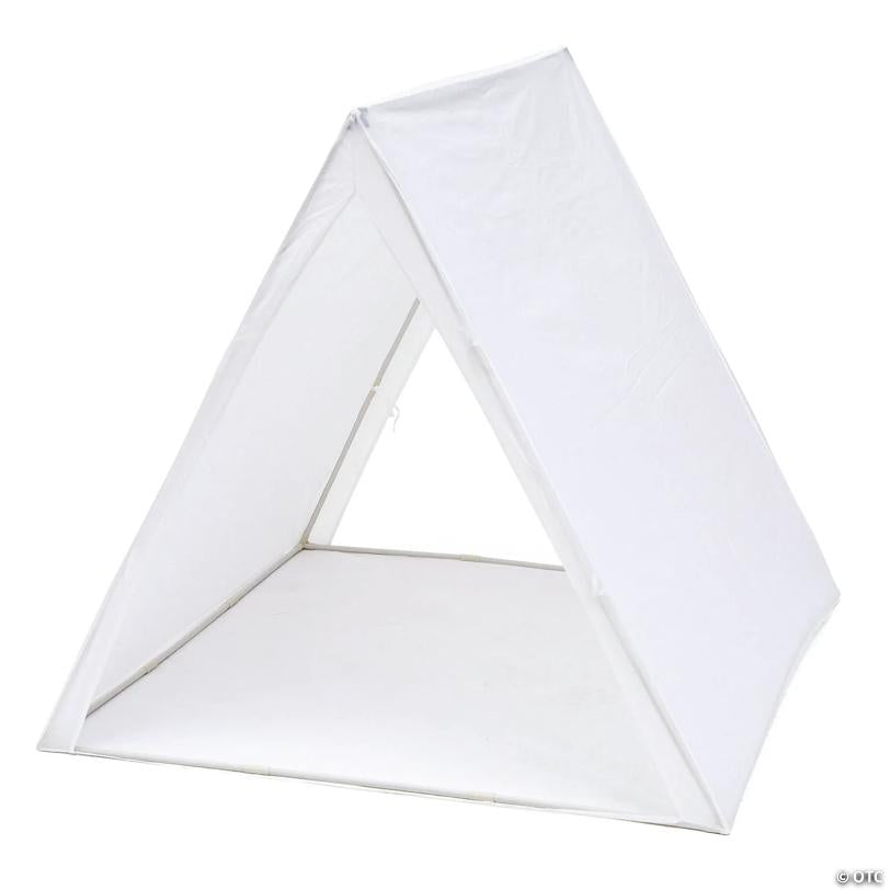 45" x 40" White Plastic Sleepover Tent with Frame