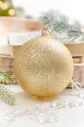 5" Gold Mercury Glass Blown Ball Ornament