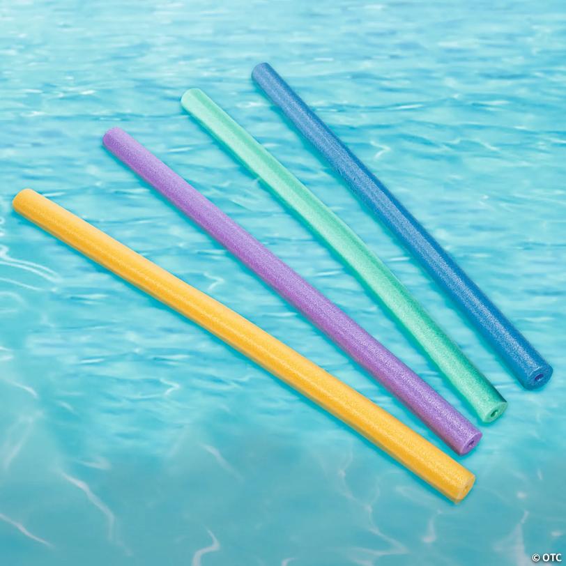 46 1/4" x 2 1/2" Yellow, Purple, Green & Blue Pool Noodles - 24 Pc.