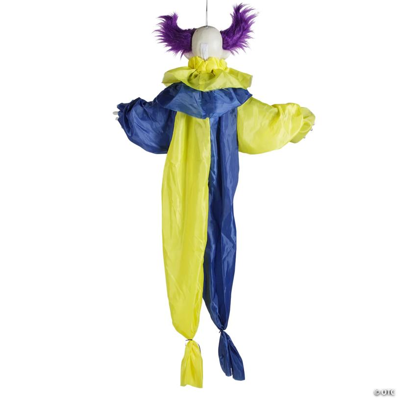 47 1/4" Hanging Light-Up Shaking Clown Animated Prop  Halloween Decoration