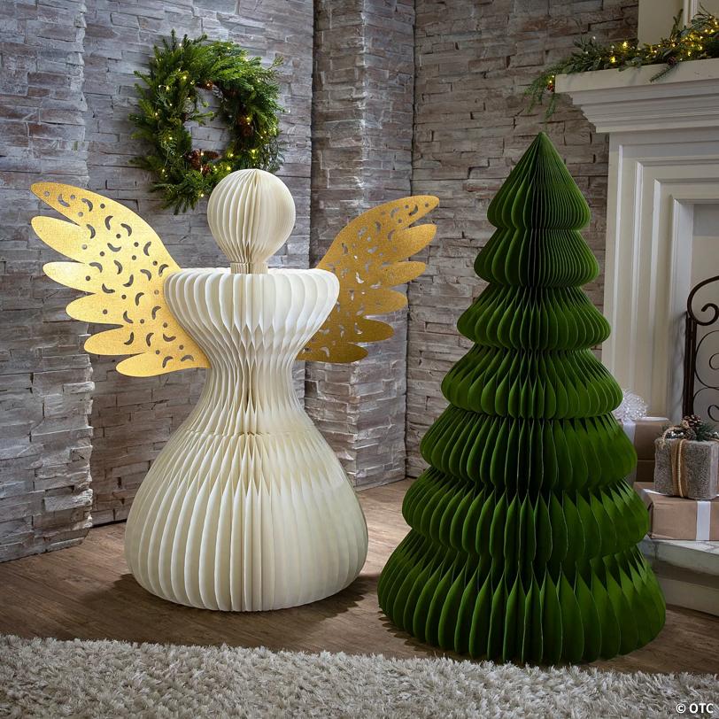 47" – 51" Religious Accordion Angel & Christmas Tree Decorating Kit – 2 Pc.