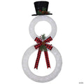 48" LED Lighted Wreath Snowman Outdoor Christmas Decoration