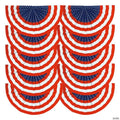 48" x 24" Bulk 10 Pc. Cloth Patriotic Flag Flocked Buntings
