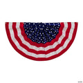 48" x 24" Fan Drape Stars & Stripes Flocked Bunting