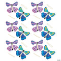 4 1/4" Mini Multicolored Paper Flying Butterfly Toys - 12 Pc.