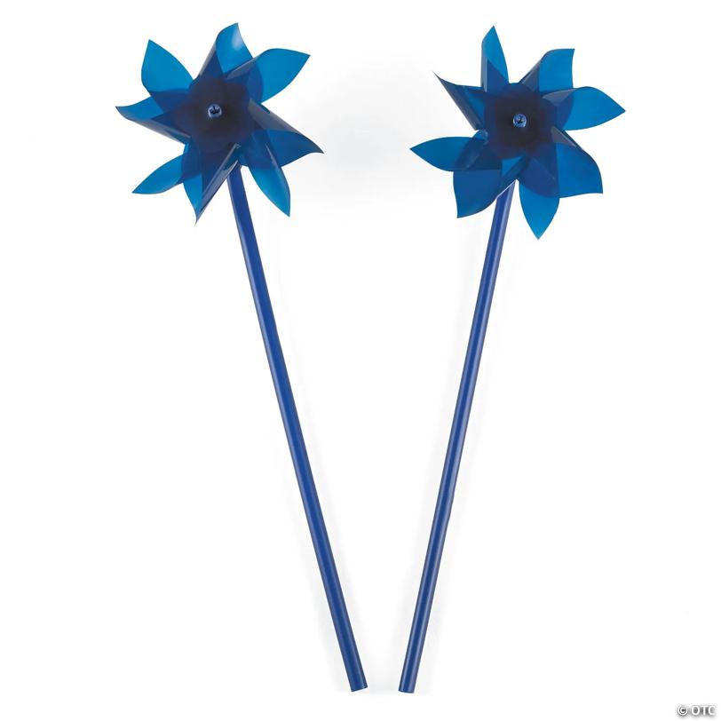 4 1/4" x 10 1/2" Bulk 144 Pc. Blue Plastic Pinwheel Decorations