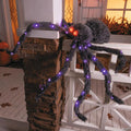 4 Ft. 3" Light-Up Fuzzy Black Spider Halloween Decoration