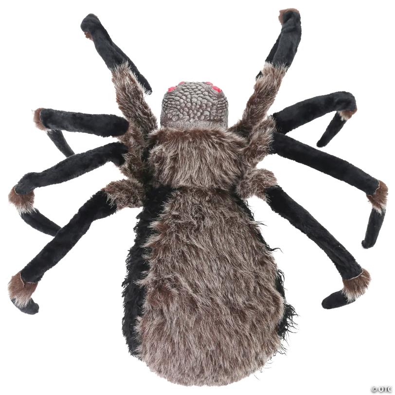 4 Ft. 6" Deluxe Light-Up Furry Spider Hanging Halloween Decoration