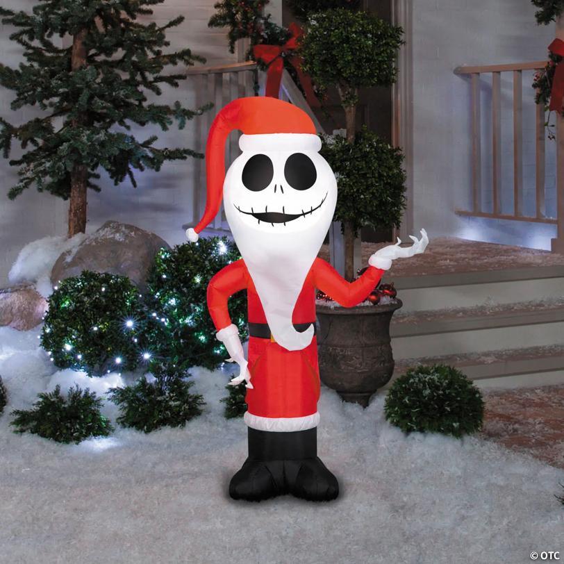 4 Ft. Airblown® Inflatable The Nightmare Before Christmas™ Santa Jack Skellington Outdoor Yard Decoration