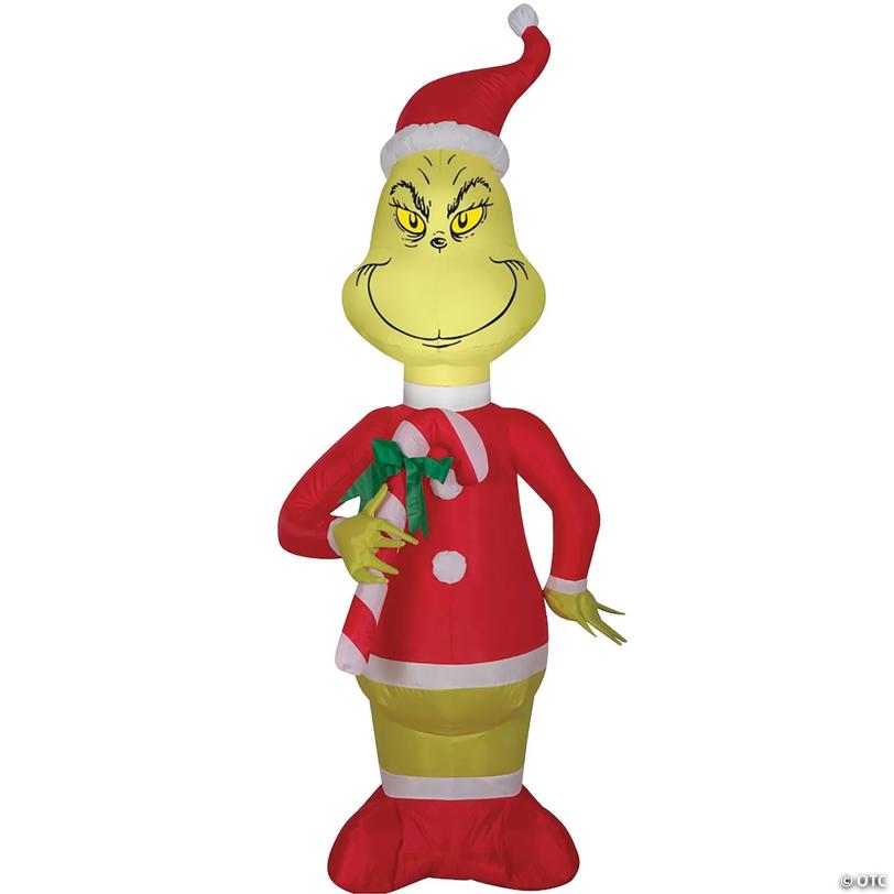 4 Ft. Airblown Dr. Seuss™ The Grinch with Built-In Lights Inflatable Yard Decoration