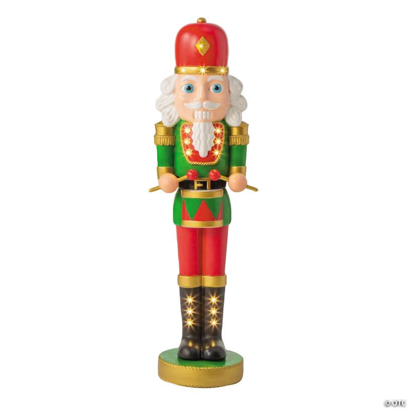 4 Ft. Light-Up Nutcracker with Drumsticks Christmas Decoration