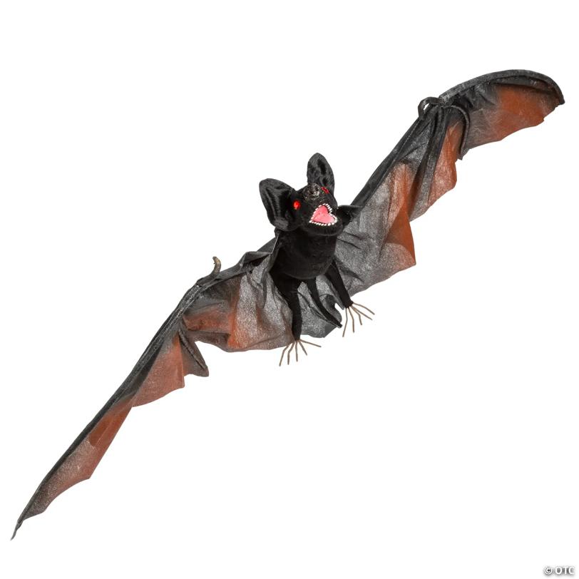 4 Ft. x 14 3/4" Hanging Black Vampire Bat Halloween Decoration