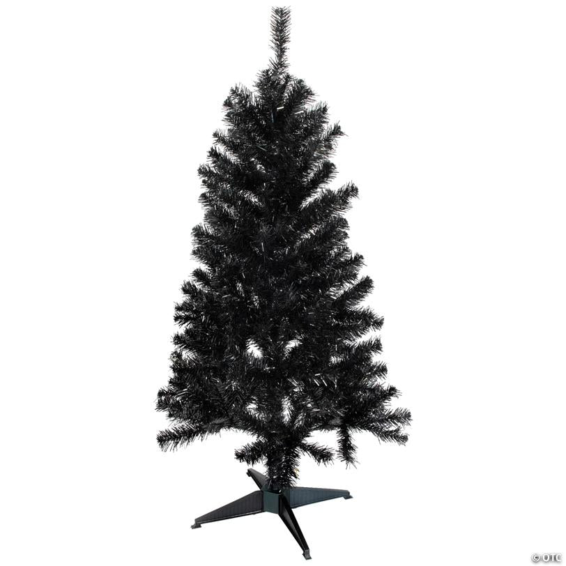4' Holographic Brown Slim Artificial Tinsel Christmas Tree - Unlit